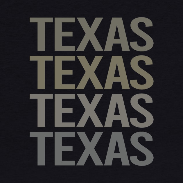 Gray Text Art Texas by flaskoverhand